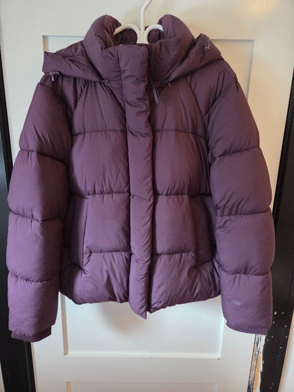 Levi's Hooded Cloud Puff Quilted Winter Jacket Purple XL